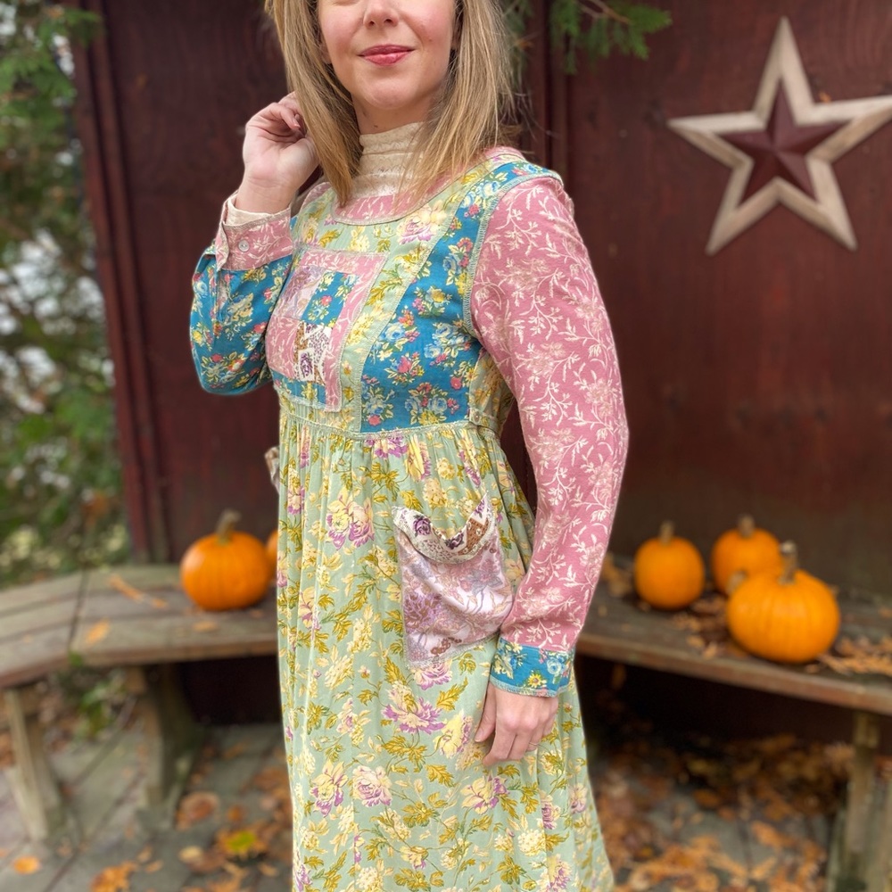April Cornell Cottagecore Patchwork Dress